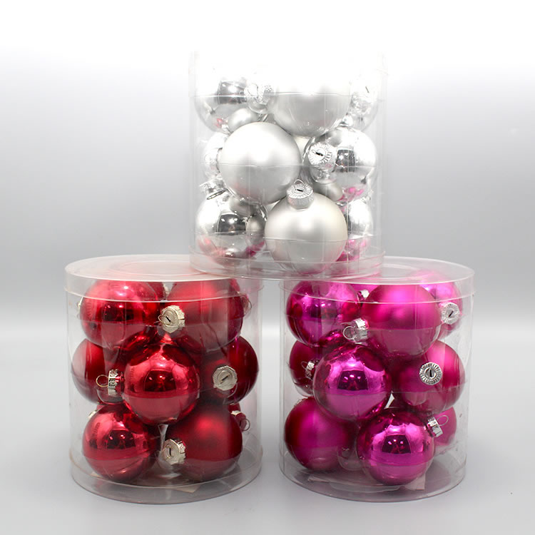 Christmas Glass Plating Dye Ball Ornaments Glass Christmas Ball Set For Christmas  Decorative