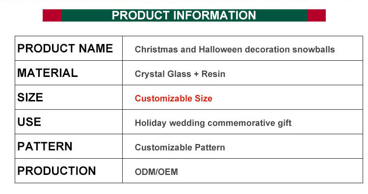 Factory wholesale crystal ball glass couple snowball Halloween snowball custom Christmas decoration snowball