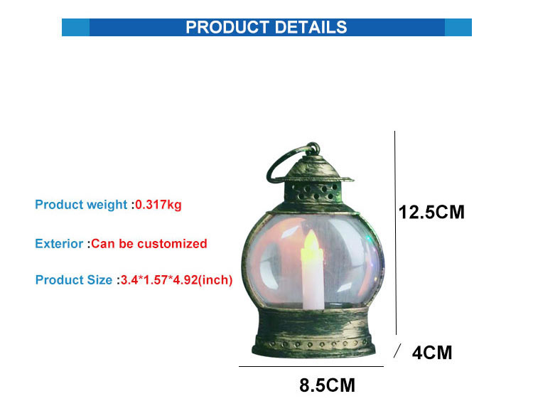 Factory wholesale holiday decorative lights custom Christmas seven lanterns incense burner shaped wind lanterns