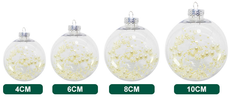 New Colorful LED Ball Shatterproof Light transparentes Christmas Tree Decoration PET Ball