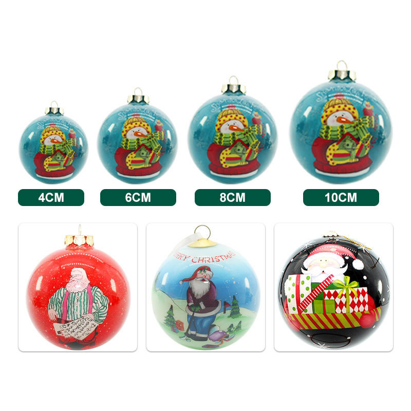 Christmas tree decoration inner painted glass balls