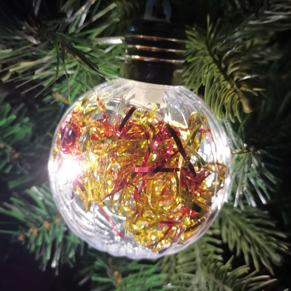 LED Shatterproof Transparentes Christmas Ball