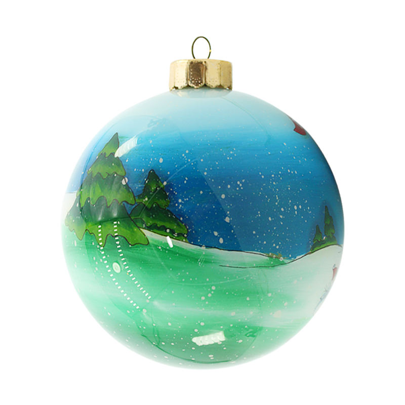 Christmas tree decoration inner painted glass balls