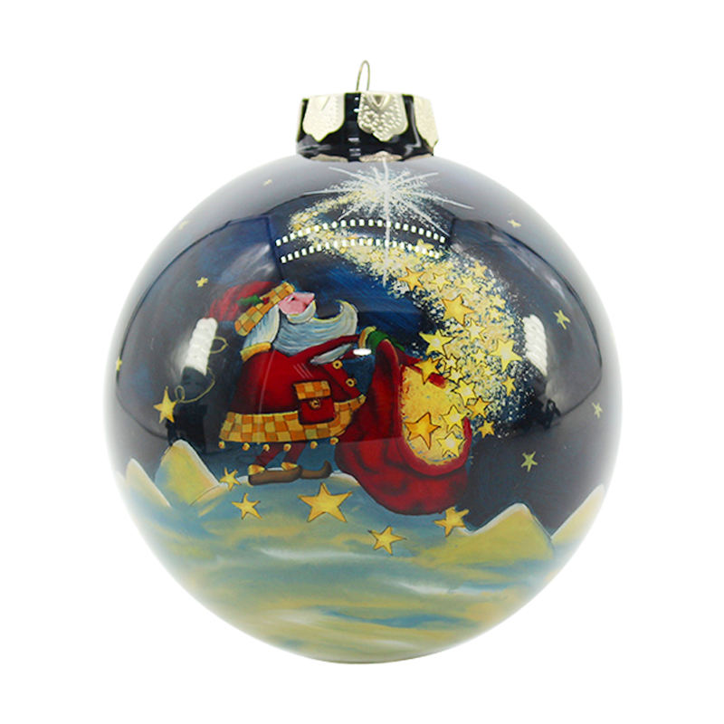 Christmas tree decoration inner painted glass balls