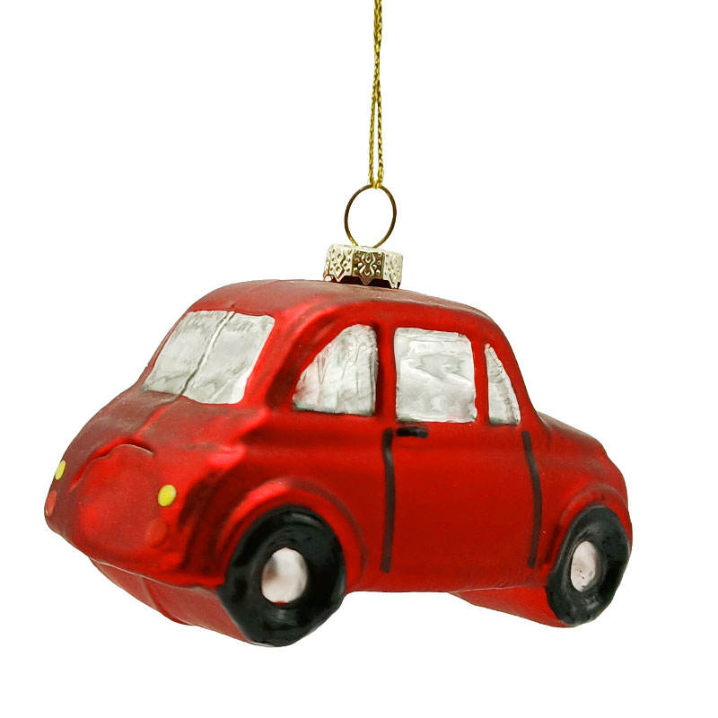 Christmas Tree Hanging Glass Car Pendant