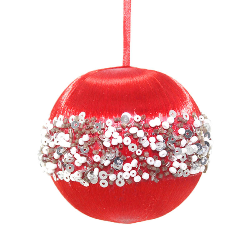 Christmas tree hanging silk wave ball