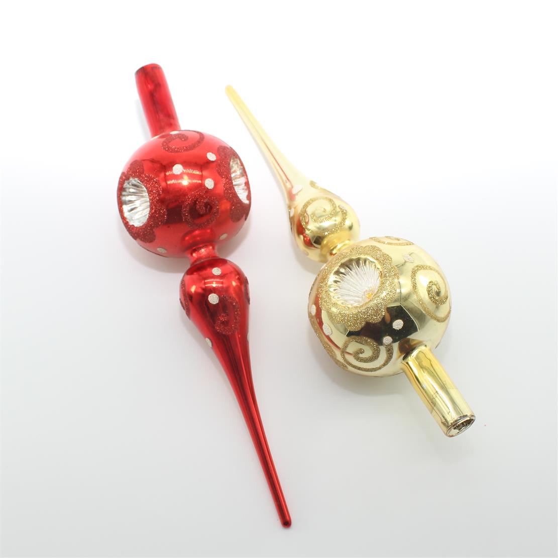 top finial glass ornament