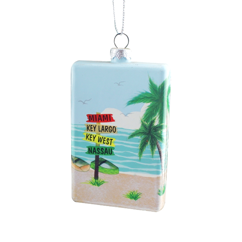 Christmas glass pendant