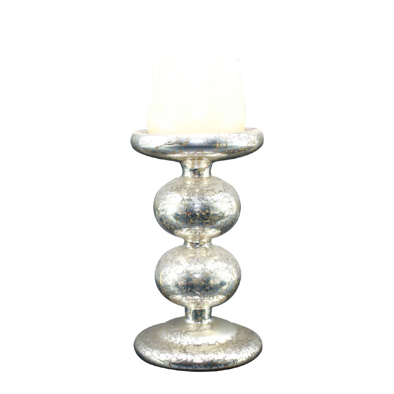 Glass candle holder