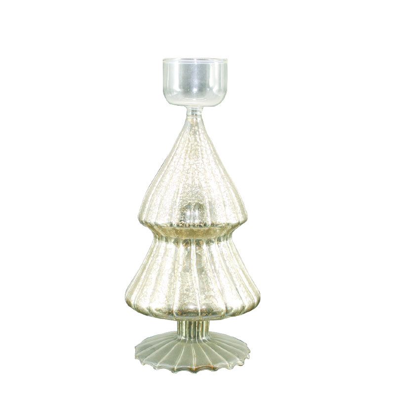 Glass candle holder