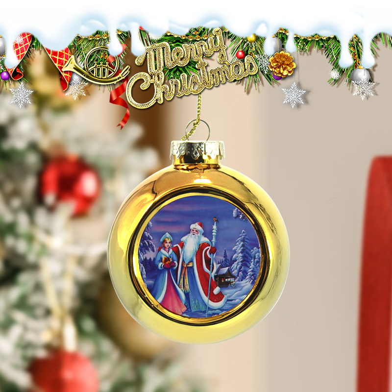 Christmas glass pendant