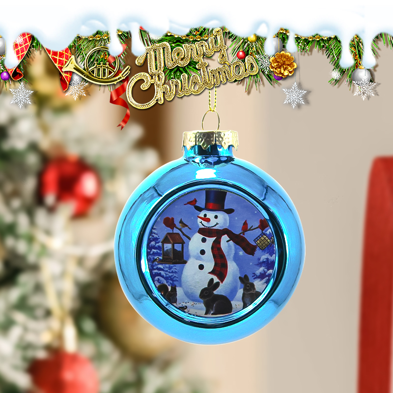 Christmas glass pendant