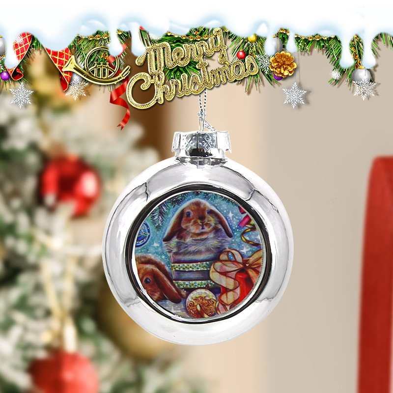 Christmas glass pendant