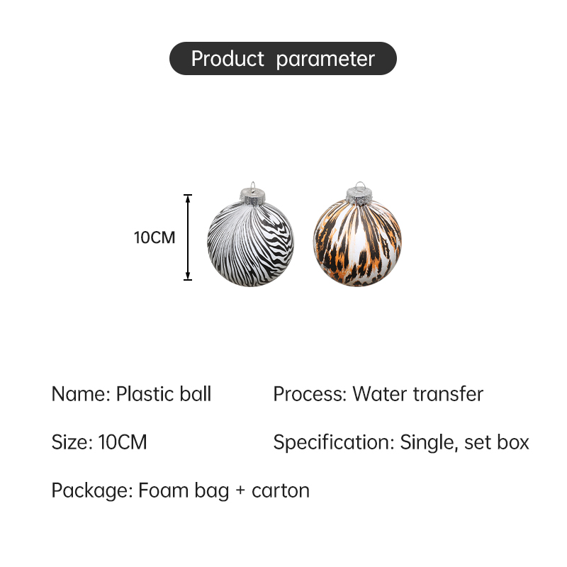 Customizable Plastic Ornaments with Water Transfer Printing for Party and Festival Use