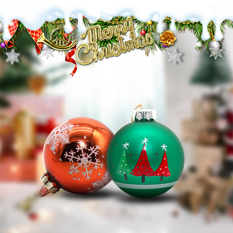  Bespoke Festive Red Glass Holiday Decor Ornaments