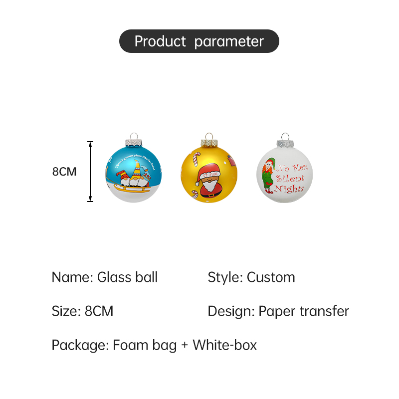 Customized High - Quality Festive Christmas Glass Balls for Diverse Decor