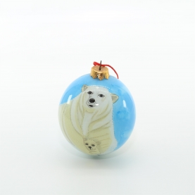 Hand-painted glass sphere 
