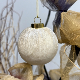 Essentia Holiday Flocked Festive Ball Custom Wholesale