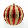 Gold Red Christmas ball