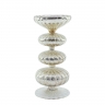 Christmas Decoration Silver Glass Candleholder