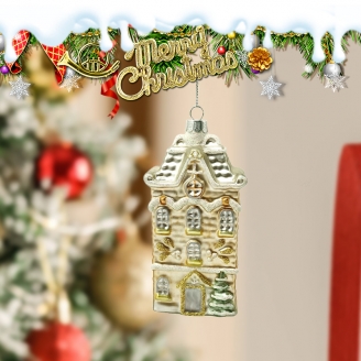 Christmas tree decoration glass architectural pendant