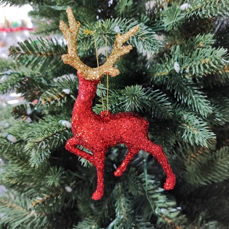Festive Leaping Deer Holiday Decoration