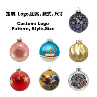 Elegant Glass Christmas Ornaments , Personalized Options Available , Ideal for Holiday Atmosphere