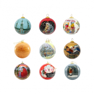 Vibrant Exquisite Customizable Christmas Glass Ball for Festive Decor