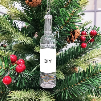 Mini Wine Bottle Christmas Ornament – DIY Personalized Glass Decoration