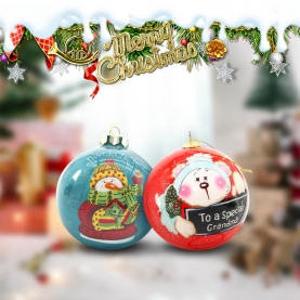 Christmas tree decoration inner painted glass balls 