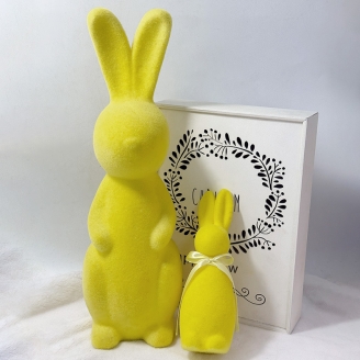 Soft Plush Yellow Easter Rabbit Decor for Retail & Hotels