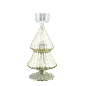 Glass candle holder