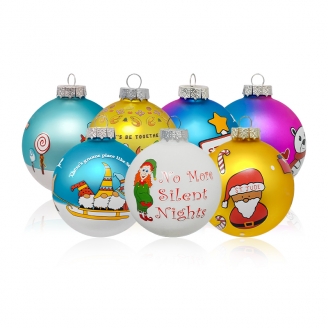 Customized High - Quality Festive Christmas Glass Balls for Diverse Decor