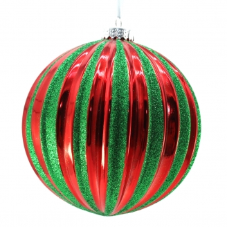 Gold Red Christmas ball