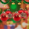 Handcrafted Artisan Glass Christmas Colorful Hanging Ornaments
