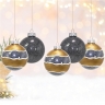 Handcrafted Artisan Glass Christmas Colorful Hanging Ornaments