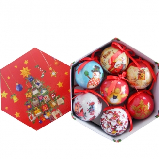 christmas paper wrapped balls