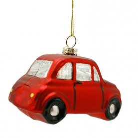 Christmas Tree Hanging Glass Car Pendant 
