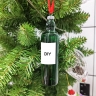 Mini Wine Bottle Christmas Ornament – DIY Personalized Glass Decoration 