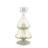 Christmas Decoration Silver Glass Candleholder
