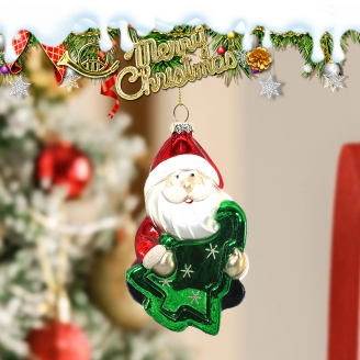 Christmas glass figure pendant