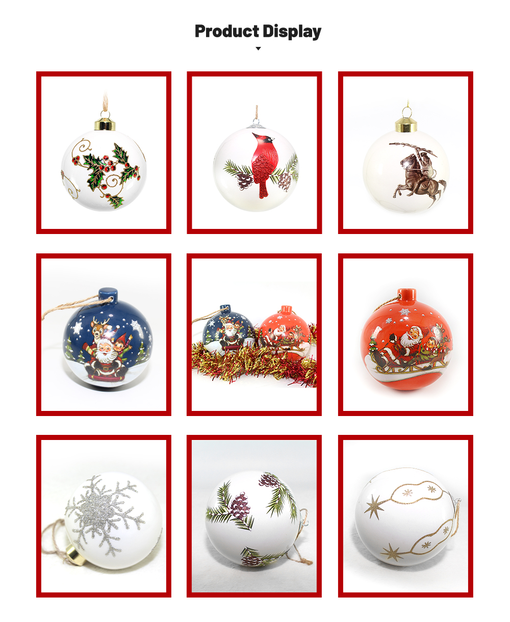 Circular ceramic ball decoration Christmas tree hanging decoration