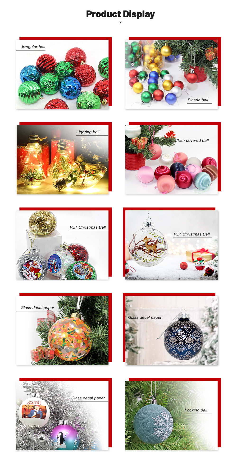 Circular ceramic ball decoration Christmas tree hanging decoration