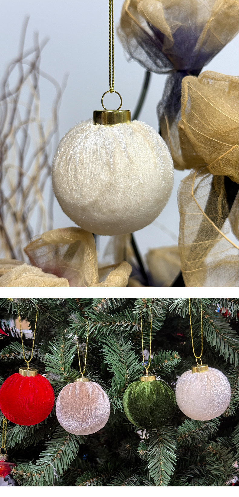 White flocked balls White flocked balls